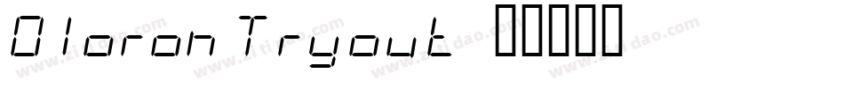 Oloron Tryout字体转换